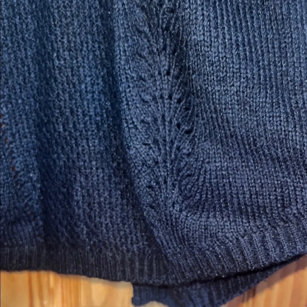 Women's Acrylic Blend Black Open-Front Sweater by Candie's [Size L] - Picture 11 of 12